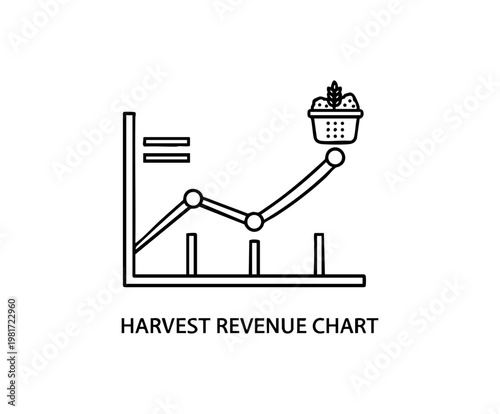 Title: Harvest Revenue Growth Analytics Chart Vector