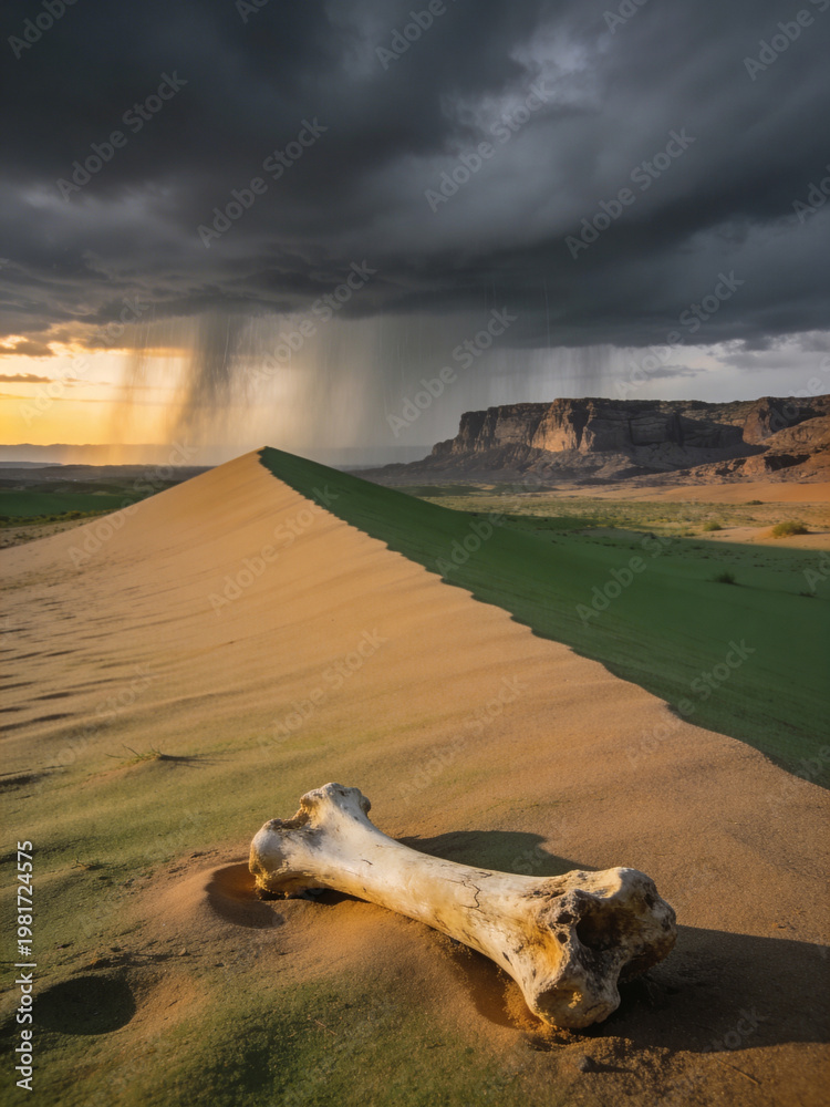 Fototapeta premium Atmospheric Nature Sand Dune Textures at Golden Hour