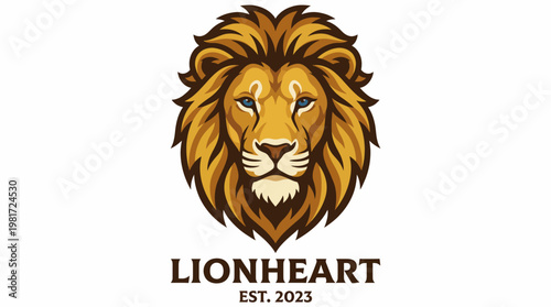 An eye-catching logo of a majestic lion with a rich golden mane, symbolizing strength, courage, and leadership, perfect for brands focusing on empowerment and reliability.