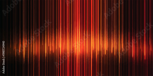 Dynamic red and orange vertical lines with a sense of vibrant energy and pulsating rhythm. Perfect for conveying a sense of energy.