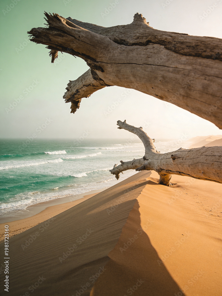 Fototapeta premium Atmospheric Nature Sand Dune Textures at Golden Hour