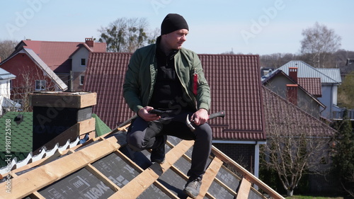 Fotografie Roofing work