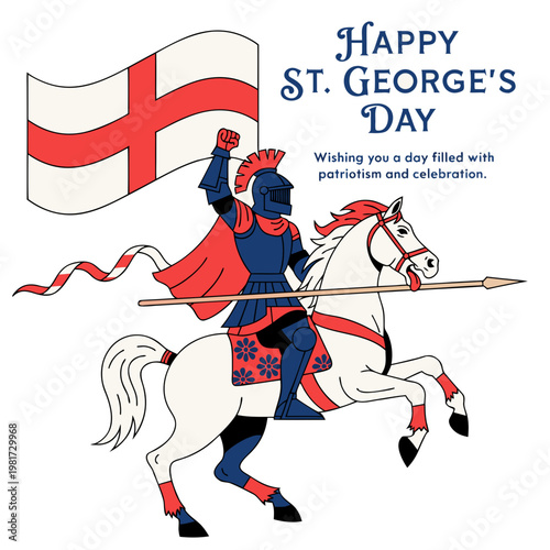 Saint George of England Knight on Horse 