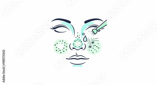 Facial skin treatment with mist and micro-droplets for pore cleansing