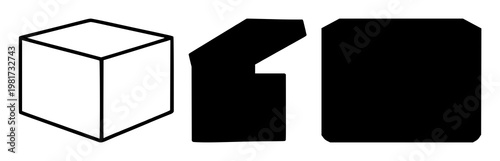 Order fulfillment icon set with solid black design featuring logistics, shipping, inventory with order management and tracking