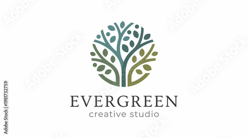 This logo features a beautifully designed tree symbolizing life, growth, and creativity, perfect for businesses focusing on sustainability and eco-friendliness.