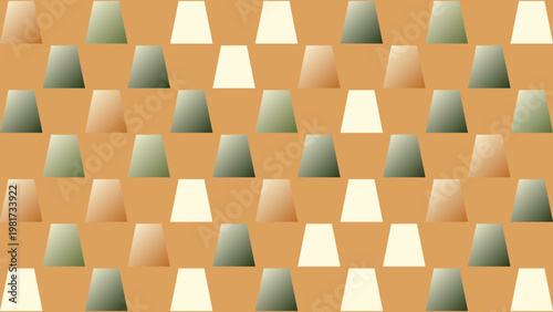 Abstract Geometric Vector Pattern with Earth Tone Trapezoids