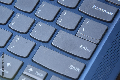 Close up laptop keyboard