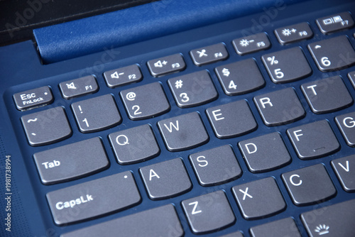 Close up laptop keyboard