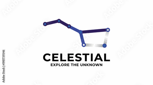This logo features a modern design with celestial elements, perfect for brands centered on exploration, astronomy, or futuristic concepts, appealing to the curious mind.
