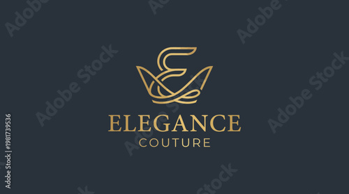 A sophisticated logo design for a fashion brand, featuring elegant and stylish lettering, ideal for high-end couture and luxury fashion retailers.