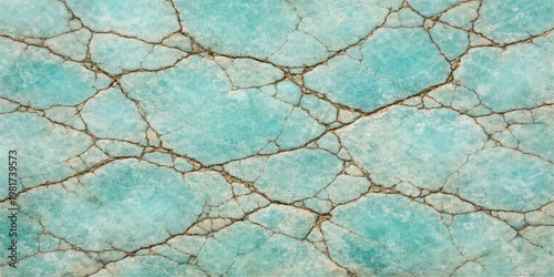 Old grunge blue stone wall texture with a cracked marble pattern and peeling paint on a rough vintage surface