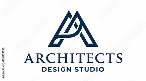 This logo features a sleek design representing an architectural firm, blending modernity and creativity, ideal for a design studio looking to establish its identity.