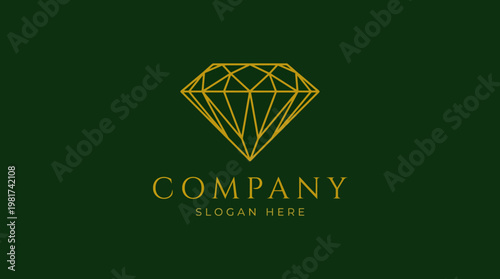 This luxurious diamond logo design showcases sophistication and elegance, making it perfect for businesses in the jewelry or high-end retail sectors seeking to convey quality.