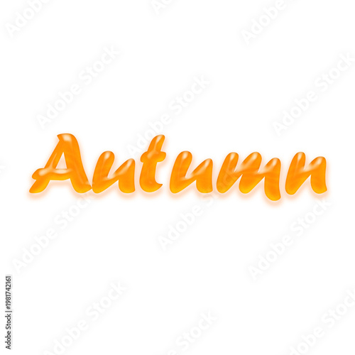 Autumn 3D letter.