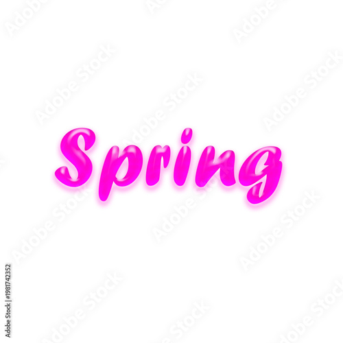 Spring 3D letter.