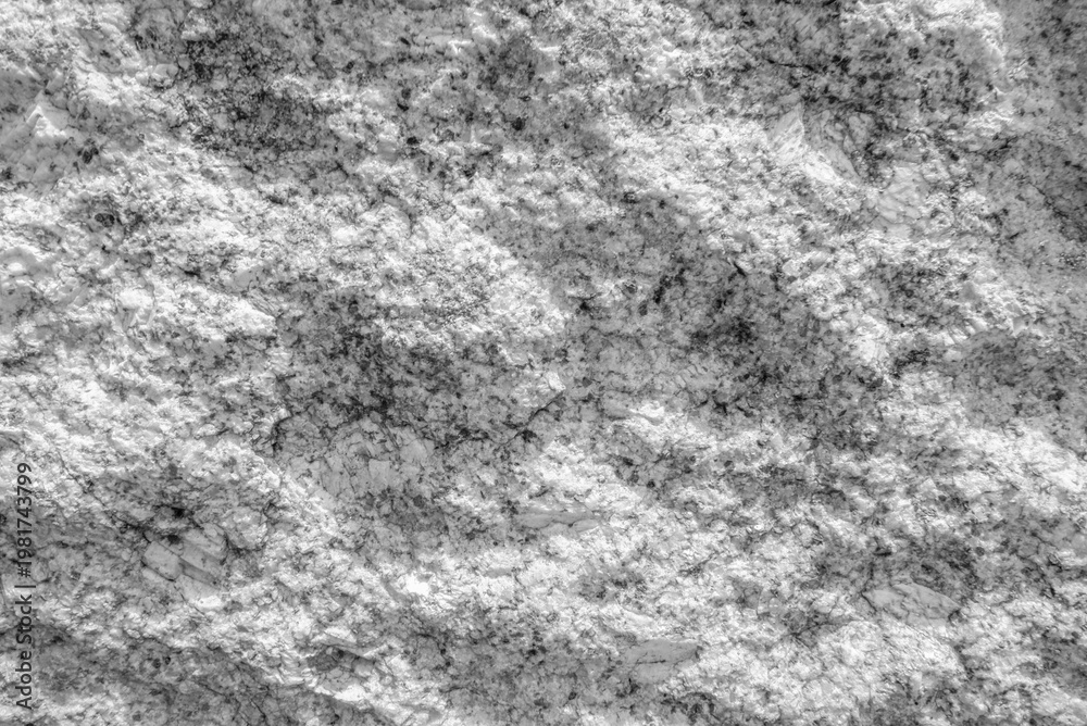 Obraz premium Close up of black and white weathered granite surface texture. Intrusive igneous rock