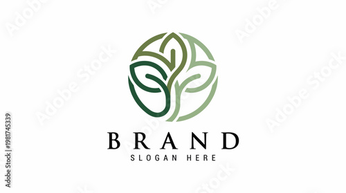 This image represents a circular design of a flourishing tree, conveying themes of life, growth, and interconnectedness, suitable for eco-conscious businesses or brands.
