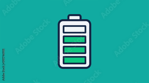 Battery Icon Charging Full Power.