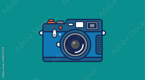 Blue Camera Device Photography Equipment.