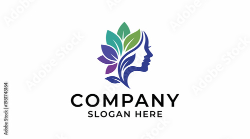 This image showcases a vibrant logo featuring floral elements that symbolize growth, nature, and beauty. Ideal for wellness or eco-friendly brands seeking a fresh look.