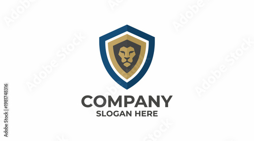 Free Download This strong lion emblem within a shield design symbolizes strength and protection, perfect for security businesses or brands focused on reliability and trustworthiness in their services. - GFXLoad