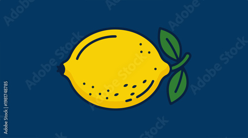 Fresh Yellow Lemon Fruit Closeup.