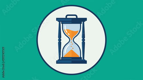 Hourglass with sand timer symbol.