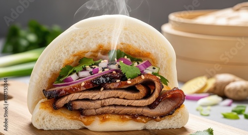 Delicious Pork Belly Bao Bun Delight.