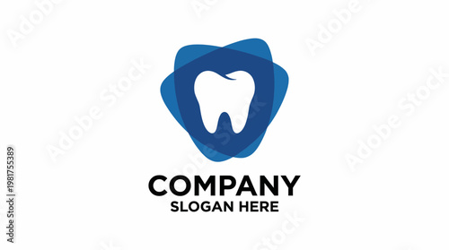Featuring a stylized tooth shape within a circular design, this logo embodies modernity and professionalism, suitable for dental practices and oral health branding.