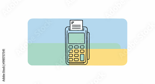 Modern Point of Sale Terminal with Receipt Printing Functionality.
