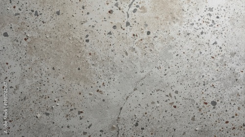 Grunge textured cement wall background with vintage paper collage, rough gray surface, recycled antique feel, close-up detail, blank café tones