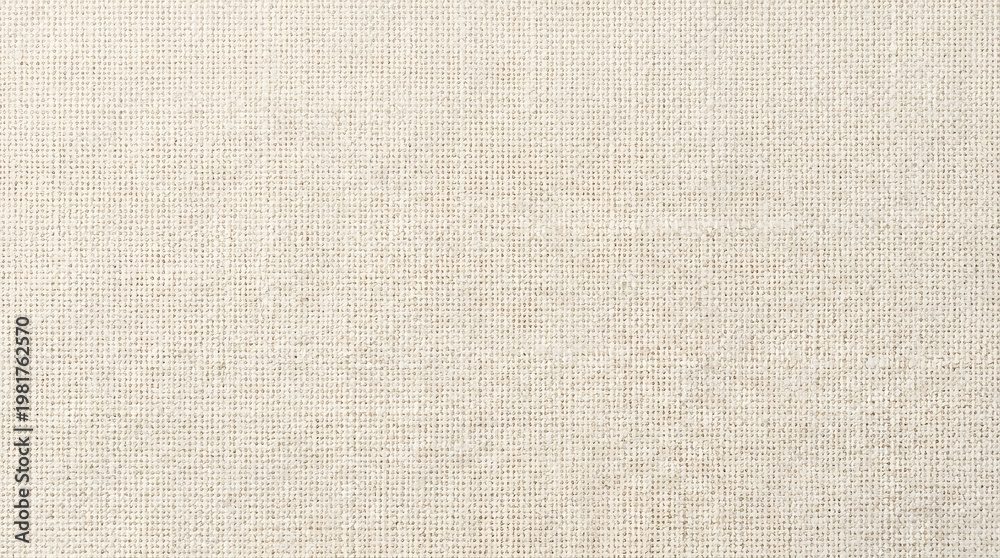 Fototapeta premium Light Beige Natural Linen Fabric Texture Background with Subtle Weave Pattern