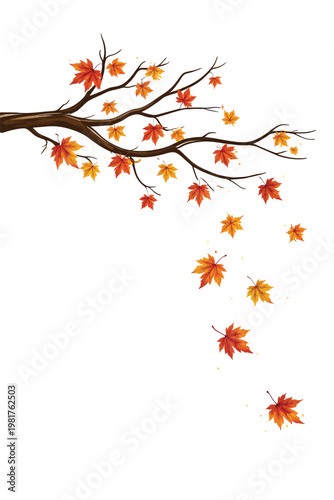 Colorful macaw parrot perched on green leaf branch illustration for tropical rainforest nature theme bright scarlet macaw bird sitting on foliage isolated graphic design element wildlife concept.