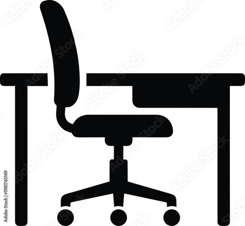 Office chair with adjustable backrest and wheels