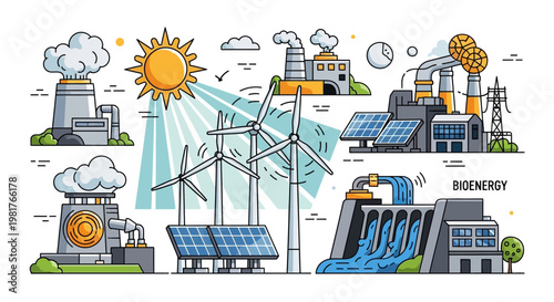 Renewable Energy Sources: Wind, Solar, Hydro, and Bioenergy Power Generation