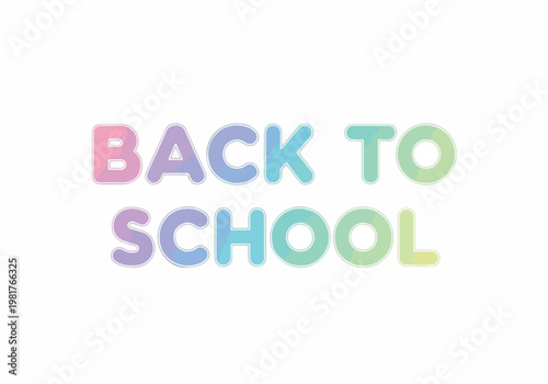 Back to School Vector Drawing with Rainbow Colors - Ideal for Educational Purposes and Children's Designs