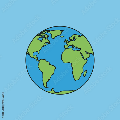 Globe Earth Planet World Map.