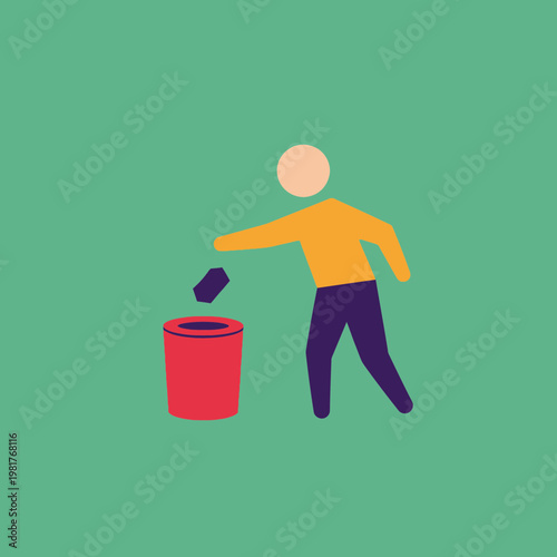 Person throwing away a mobile phone.