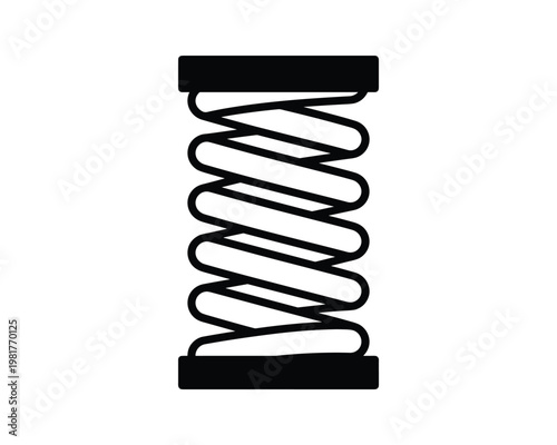 Compression spring vector design for automotive and industrial projects