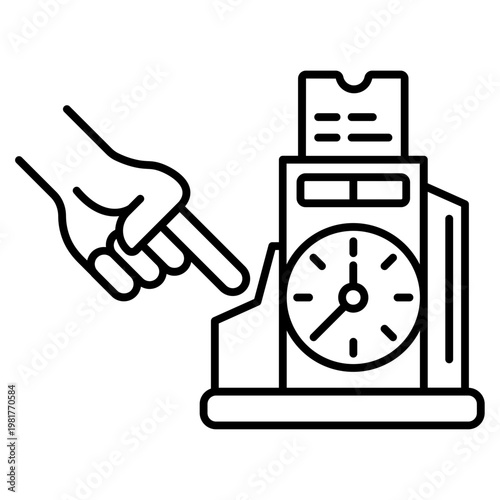 Attendance machine icon