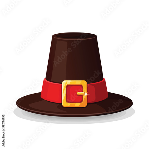 Festive Halloween Hat with Belt and Buckle Decorative Costume Accessory