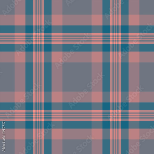Choice seamless vector texture, mesh textile fabric check. Row background tartan pattern plaid in pastel and cyan colors.