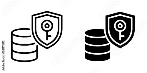 Security server icon, element icon for design branding, print, and digital media