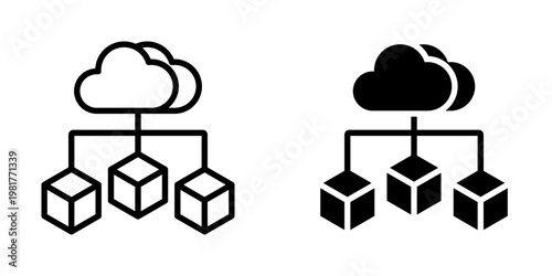 Cloud structure icon, element icon for design branding, print, and digital media