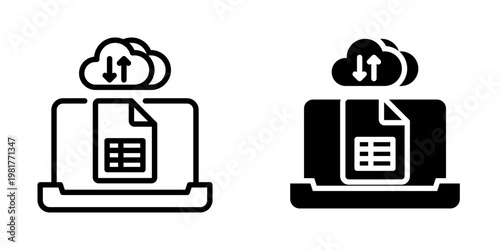 Cloud transfer icon, element icon for design branding, print, and digital media