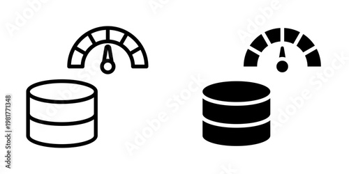 Server performance icon, element icon for design branding, print, and digital media