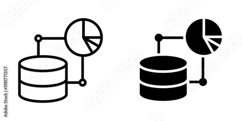 Server report icon, element icon for design branding, print, and digital media