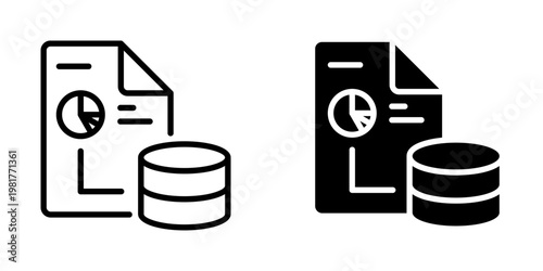 Server report icon, element icon for design branding, print, and digital media