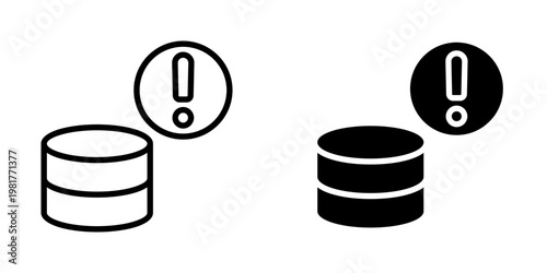 Server warning icon, element icon for design branding, print, and digital media